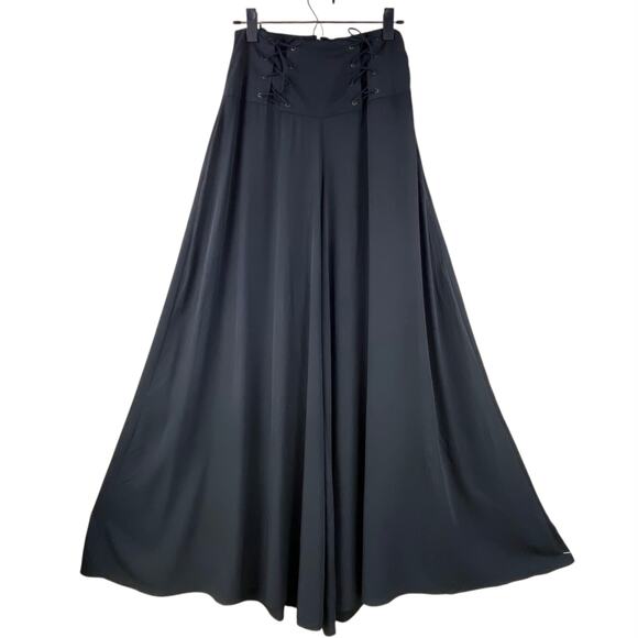 Sparkle & Fade Black Super Wide Leg Pants Size 4 Boho New With Tags - Picture 9 of 9